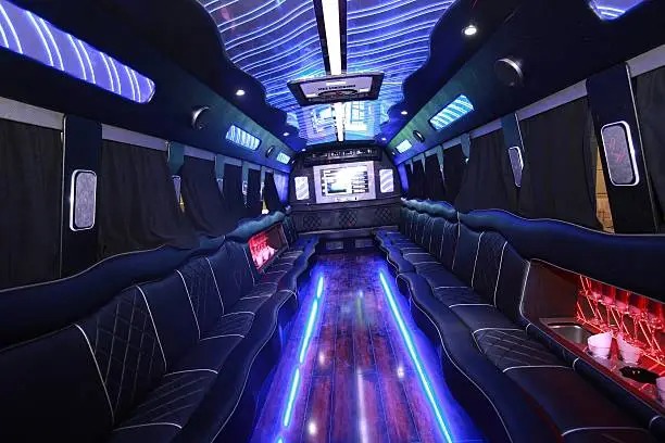 Customers enjoying luxury limousine service by www.transportlinkhub.pro, showcasing memorable moments and quality transportation.